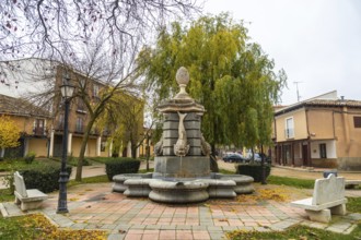 Water fountain in the town of Villalon de Campos, Valladolid. Spain
