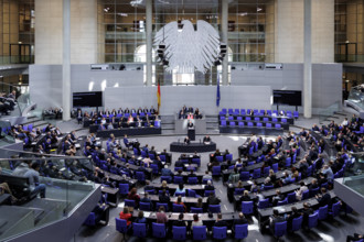 Olaf Scholz, Federal Chancellor, recorded as part of the government statement on the European