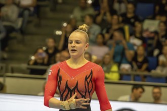 Olympic qualification in apparatus gymnastics in Rüsselsheim Picture: Anna-Lena König after her