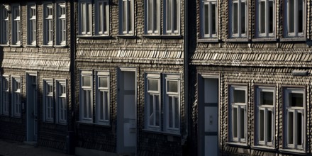 Façades with half-timbered houses in the old town centre, UNESCO World Heritage Site, Goslar, Lower
