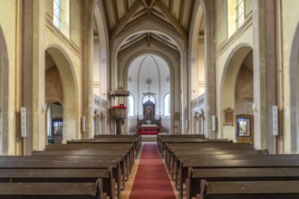 Interior of the Feldberg town church, Feldberg Lakeland, Mecklenburg-Western Pomerania, Germany,