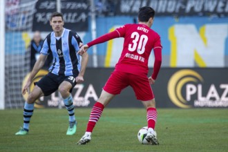 Football 3rd division, 2024/25 season, matchday 22: Waldhof Mannheim v SC Verl. On the ball: Timur
