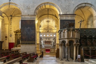 Interior of the Cathedral of St Laurence in Trogir, Croatia, Europe