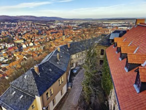 View of Wernigerode from the castle, Harz Mountains, Saxony-Anhalt, Germany, Europe