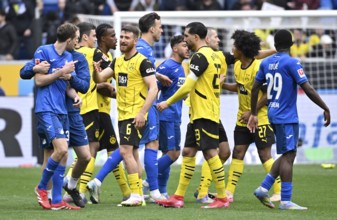 Scuffle, Arthur Chaves TSG 1899 Hoffenheim (35) and Salih Oezcan Borussia Dortmund BVB (06) clash,