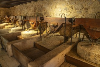 Old millstones in Krka National Park, Croatia, Europe