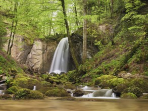 Waterfall, Finstersee, Canton Zug, Switzerland, Europe