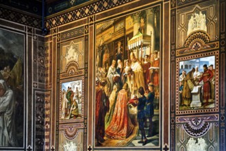 Cycle of wall paintings in the Kaisersaal Goslar in the spirit of Borussian historiography by