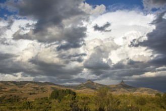Cloudy atmosphere in Lanin National Park, Patagonia, Argentina, South America