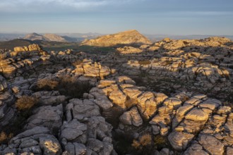 Bizarre limestone rock formations, El Torcal nature reserve, Torcal de Antequera, Malaga province,