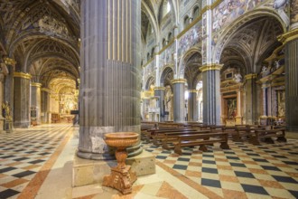 Interior view of Santa Maria Assunta Cathedral, Cremona, Province of Cremona, Italy, Europe
