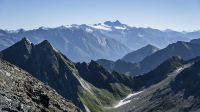 High mountains, Alpine panorama, Venediger Group, Hohe Tauern, Austria, Europe