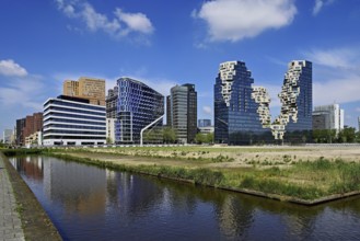Skyline with office buildings NautaDutilh, Symphony, towers, Symphony torens, ABN AMRO Bank, The