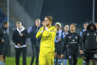 Football 3rd division, 2024/25 season, matchday 12: Waldhof Mannheim vs SV Wehen-Wiesbaden.