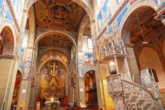 Beautiful St. Mary's Church inside in the old town of Gengenbach in the Black Forest, Germany,