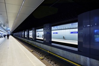 Interior view of the central station of the capital, Amsterdam Centraal, Amsterdam, Province of