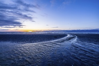 Evening mood at the North Sea, Sankt-Peter-Ording, Schleswig-Holstein, Germany, Europe