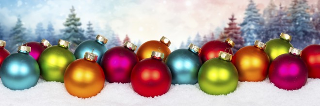Christmas card with forest in the background card and text free space copyspace banner decoration