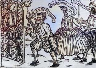 From the book The Spanish Tragedy, a theatre play by Thomas Kyd, 1898. Reproduction of the title