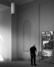 Black and white photograph, The City Palace with the Humboldt Forum in Berlin, Germany, Europe