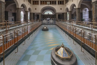 Historic fountain hall, inaugurated in 1842, replaced by a new building in 1911, Bad Kissingen,
