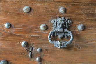 Door knocker, pilgrimage church Madonna del Sasso, Locarno, Canton Ticino, Switzerland, Europe