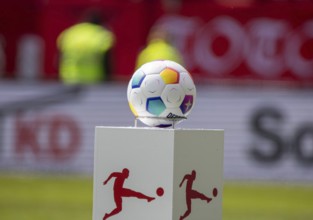 Kaiserslautern, 20 April 2024: Close-up of the Derbystar Bundesliga Brillant APS, the official