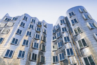 Building, Frank O. Gehry, Media Harbour, Harbour, Düsseldorf, North Rhine-Westphalia, Germany,