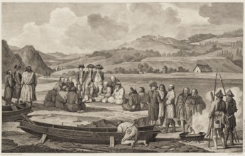 Costumes of the inhabitants of Langle Bay, 18th century, Historical, digitally restored