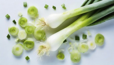 Vegetable, spring onion or spring onion, also known as winter onion, Allium fistulosum