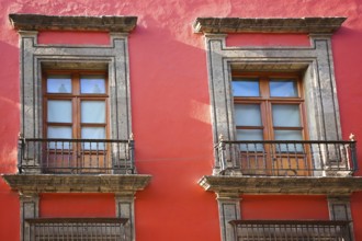 Mexico City streets in historic center near Zocalo Square