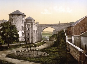 Chateau des Comtes, Namur, Belgium, ca 1895, Historical, digitally restored reproduction from a