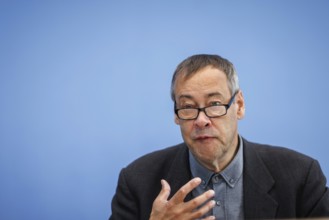Thomas Krüger, President of Deutsches Kinderhilfswerk, recorded during the Federal Press Conference