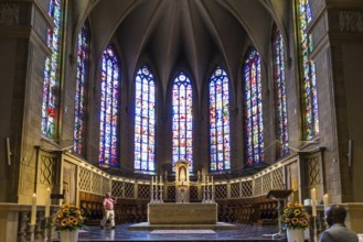 Interior view, Notre-Dame de Luxembourg Cathedral, Luxembourg City, Luxembourg, Luxembourg, Europe