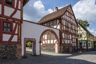 House from Laubach with gateway, residential house, house from Schadeck, village shop, historic