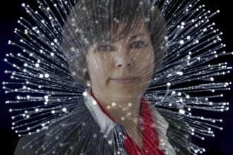 Business Woman with Light Effect