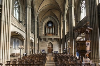 Interior, Elisabethenkirche, Basel, Canton of Basel-Stadt, Switzerland, Europe