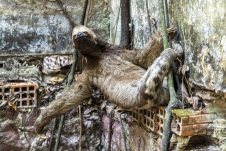 Brown-throated sloth (Bradypus variegatus) between the Paricatuba Ruins, Paricatuba, Iranduba,