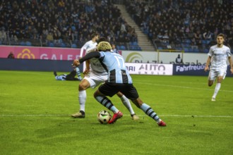 Football 3rd division, season 2024/25, matchday 12: Waldhof Mannheim vs SV Wehen-Wiesbaden. On the