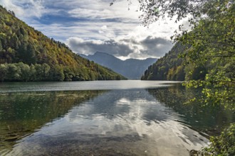 Lake Lago di Levico in Valsugana, Trentino, Italy, Europe
