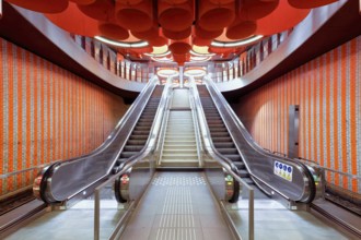 Pannenhuis metro station, Brussels, Brabant, Belgium, Europe