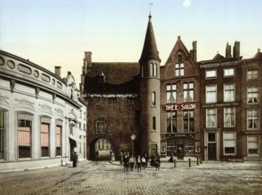 Prison Gate, Gevangenpoort, The Hague, Holland, ca 1895, Historical, digitally restored