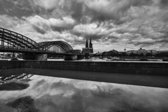 Hohenzollern Bridge, Cologne Cathedral, Central Station and Musical Dome, Cologne, North