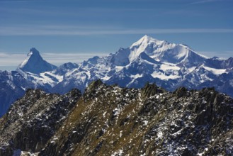 Mountain landscape with Matterhorn, Tourism, Travel, Valais, Switzerland, Europe