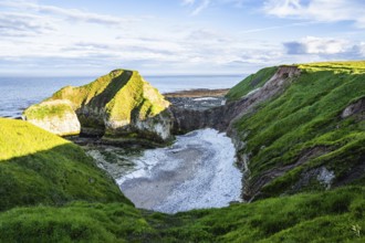 Cliffs over Flamborough Seawatch Observatory, Flamborough, Yorkshire, England, United Kingdom,