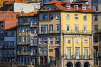View of Portuguese traditional colorful houses in Porto city, Portugal, Europe