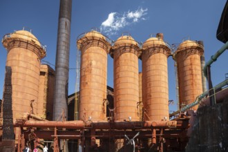 Birmingham, Alabama - Hot blast stoves at the Sloss Furnaces National Historic Landmark. The