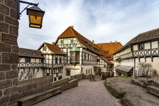 Bailiwick with the Nuremberg Oriel, Wartburg Castle, UNESCO World Heritage Site in Eisenach,