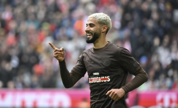 Goal celebration Elias Saad FC St. Pauli (26) Allianz Arena, Munich, Bavaria, Germany, Europe