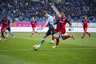 Football 3rd division, season 2024/25, matchday 24: Waldhof Mannheim vs Hansa Rostock***Dynamic